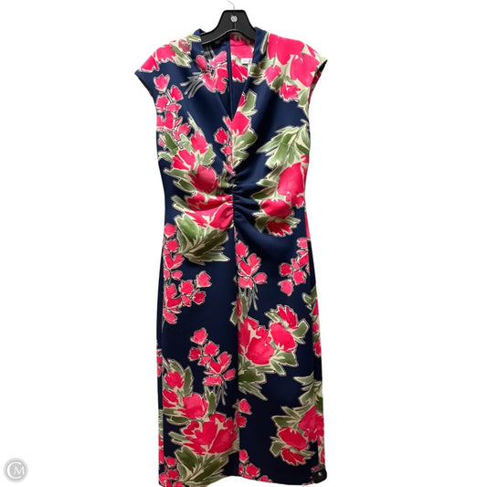 Dress Casual Midi By London Times In Floral Print, Size: M