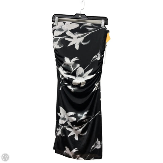 Skirt Midi By Calvin Klein In Black & White, Size: M
