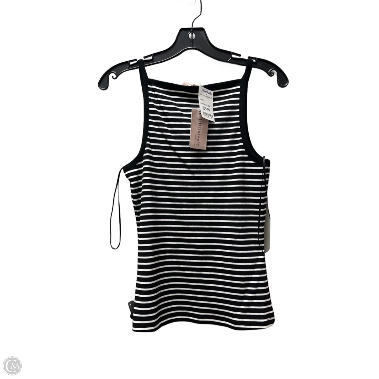 Top Sleeveless By Philosophy In Striped Pattern, Size: S