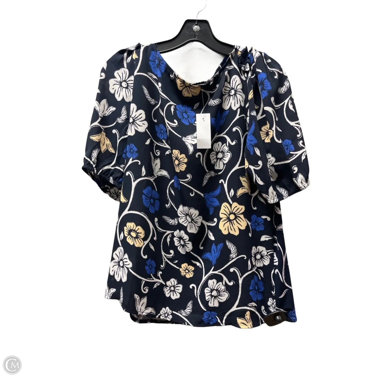Top Short Sleeve By Ann Taylor In Floral Print, Size: S
