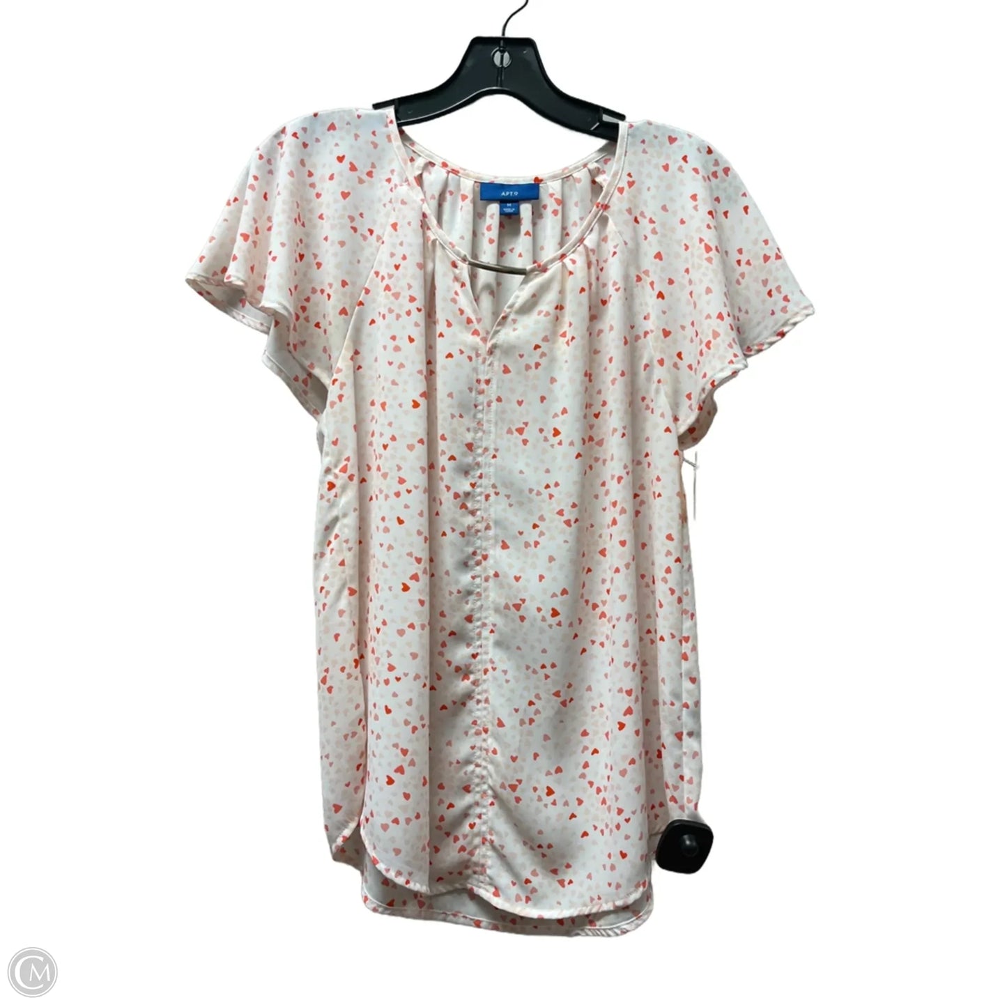 Top Short Sleeve By Apt 9 In Pink & Red, Size: M