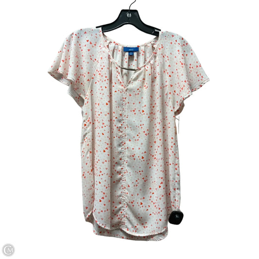 Top Short Sleeve By Apt 9 In Pink & Red, Size: M