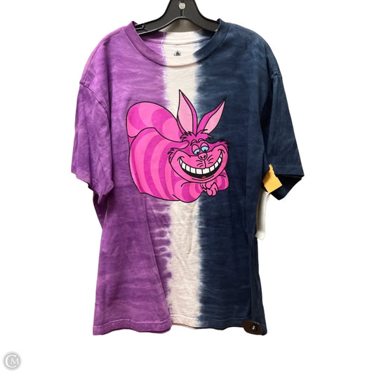 Top Short Sleeve By Disney Store In Tie Dye Print, Size: L