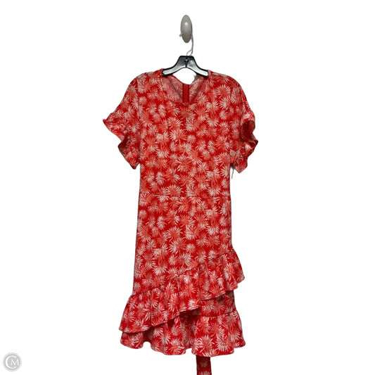 Dress Casual Midi By Michael By Michael Kors In Red & White, Size: Xl