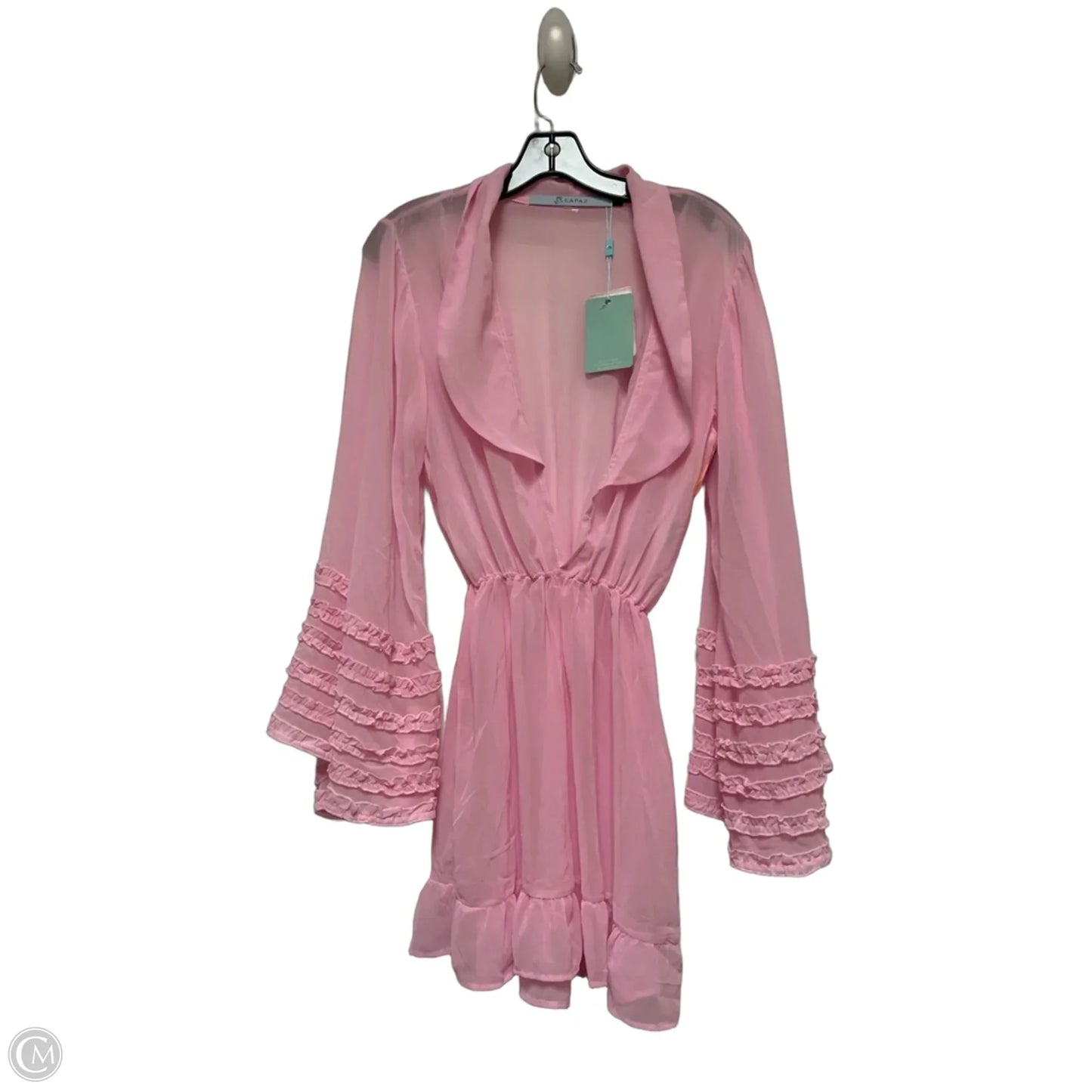 Swimwear Cover-up By Clothes Mentor In Pink, Size: L