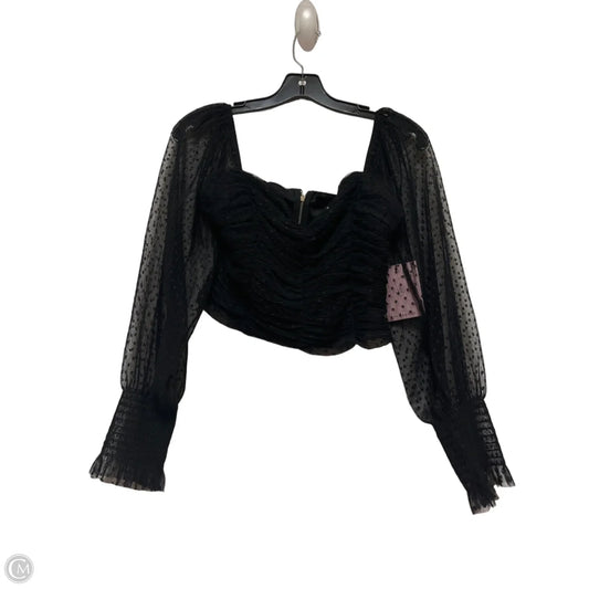 Top Long Sleeve By Hello Molly In Black, Size: S
