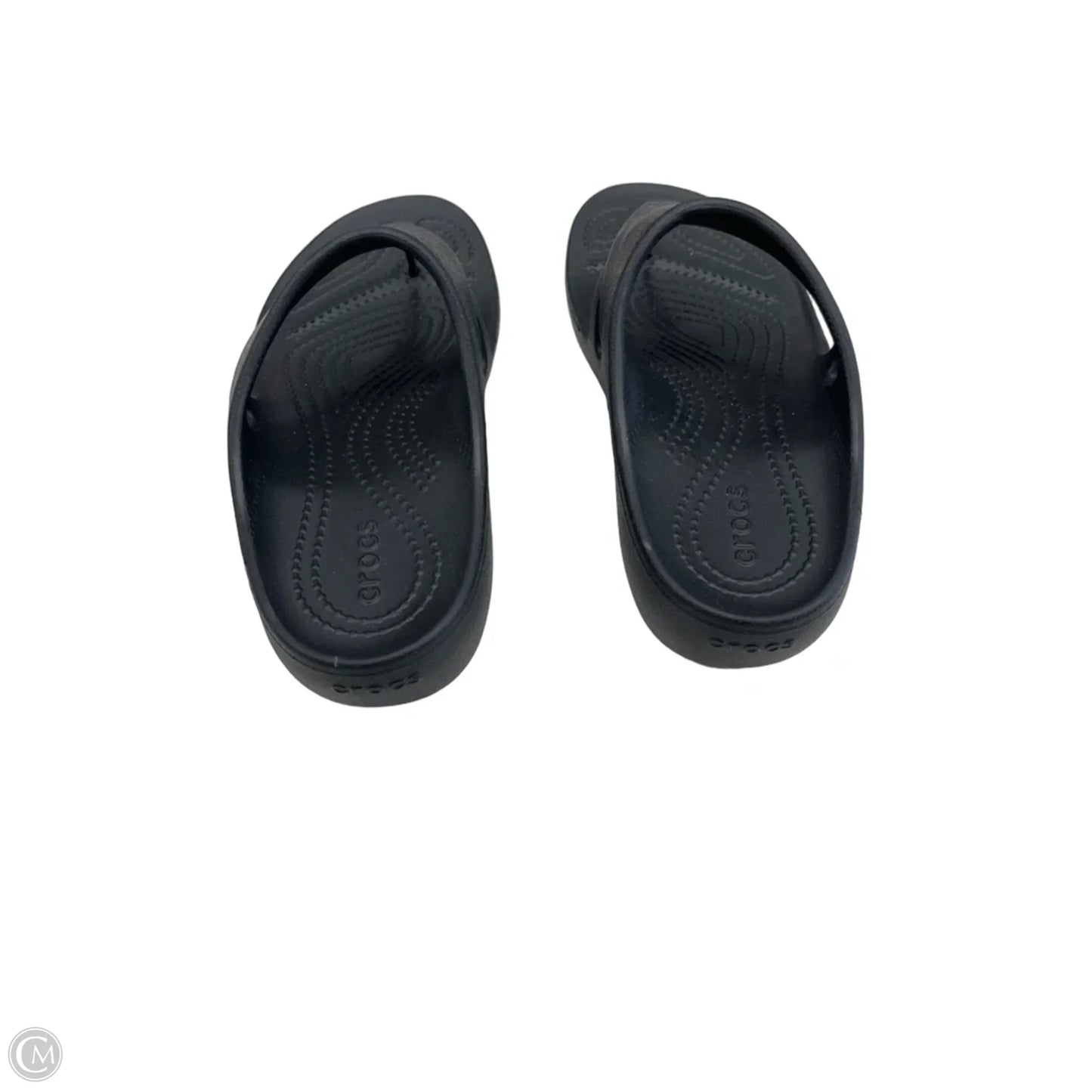Sandals Flats By Crocs In Blue, Size: 6