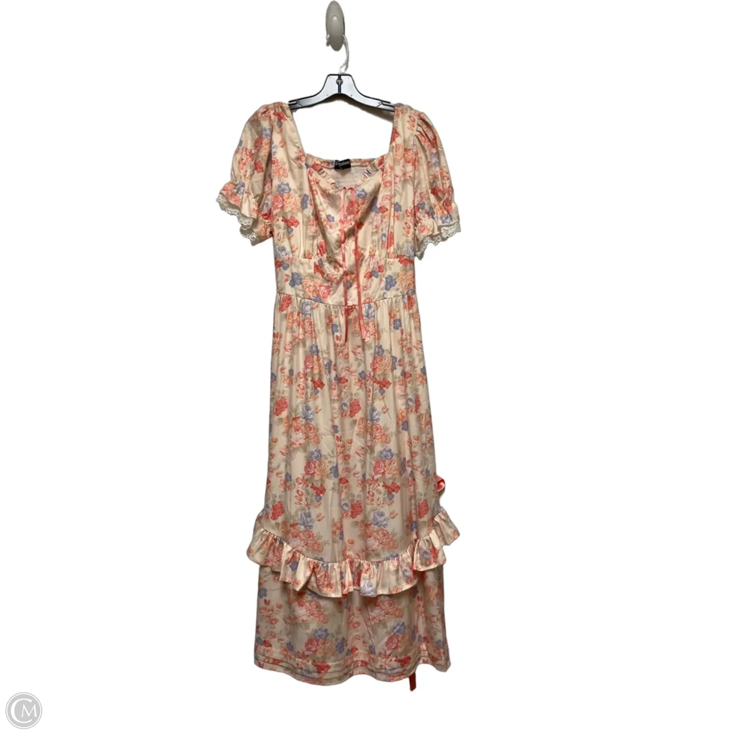 Dress Casual Midi By Clothes Mentor In Floral Print, Size: Xl