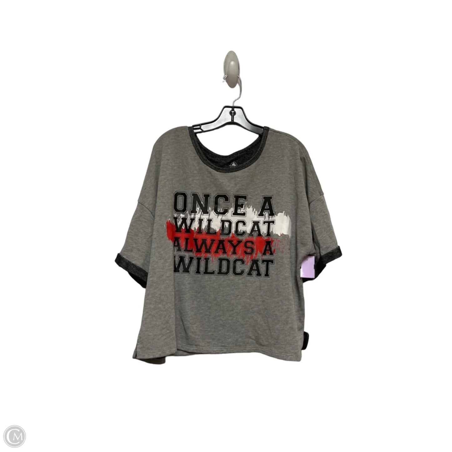 Top Short Sleeve By Disney Store In Black & Grey, Size: Xl