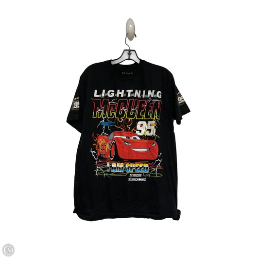 Top Short Sleeve Basic By Disney In Black & Red, Size: L
