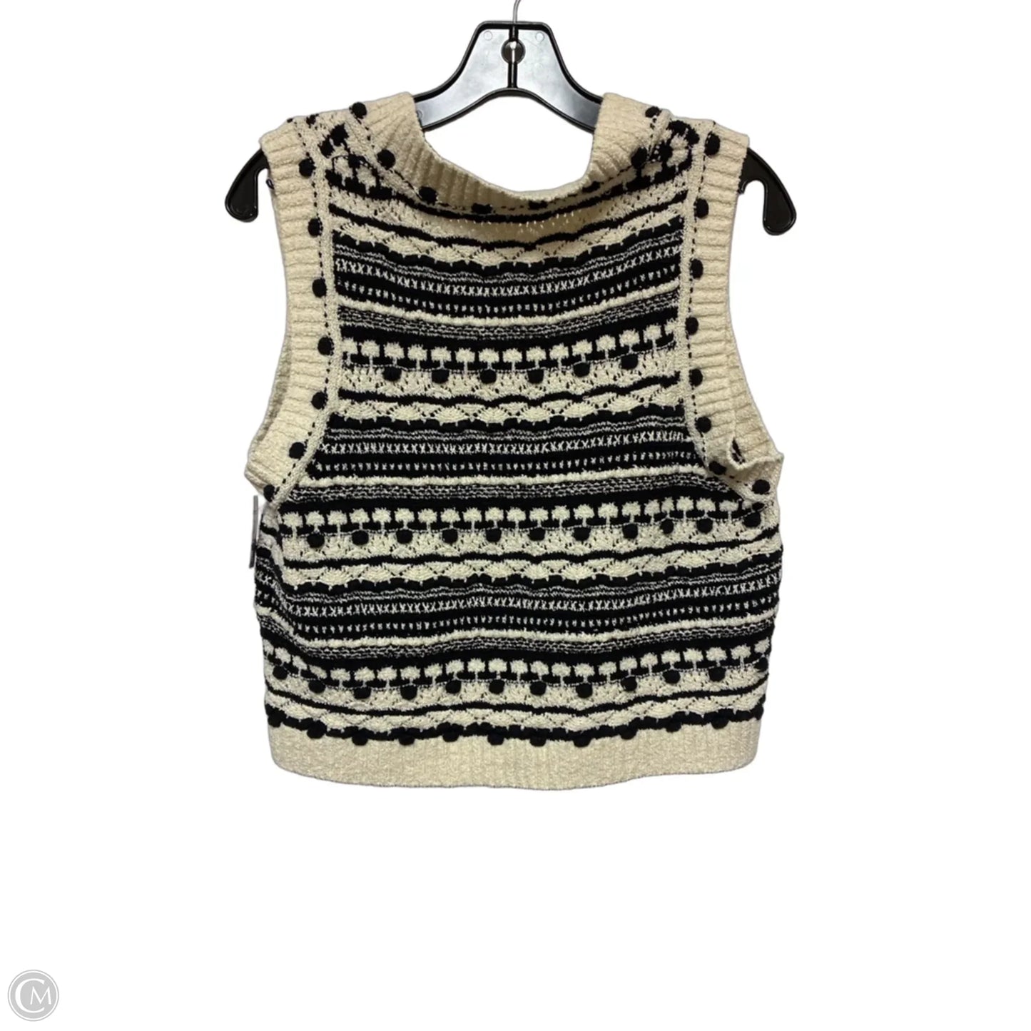 Top Sleeveless By Pilcro In Black & Cream, Size: L