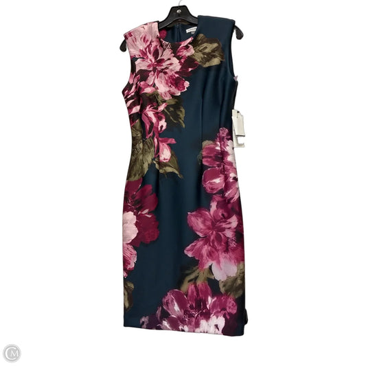 Dress Casual Short By Calvin Klein In Floral Print, Size: S