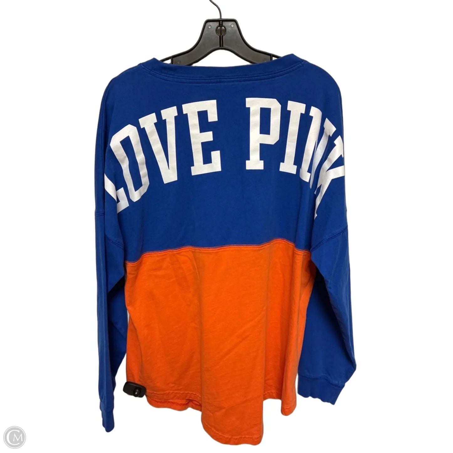 Top Long Sleeve By Pink In Blue & Orange, Size: L