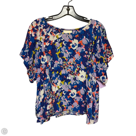 Top Short Sleeve By Maeve In Multi-colored, Size: Xs