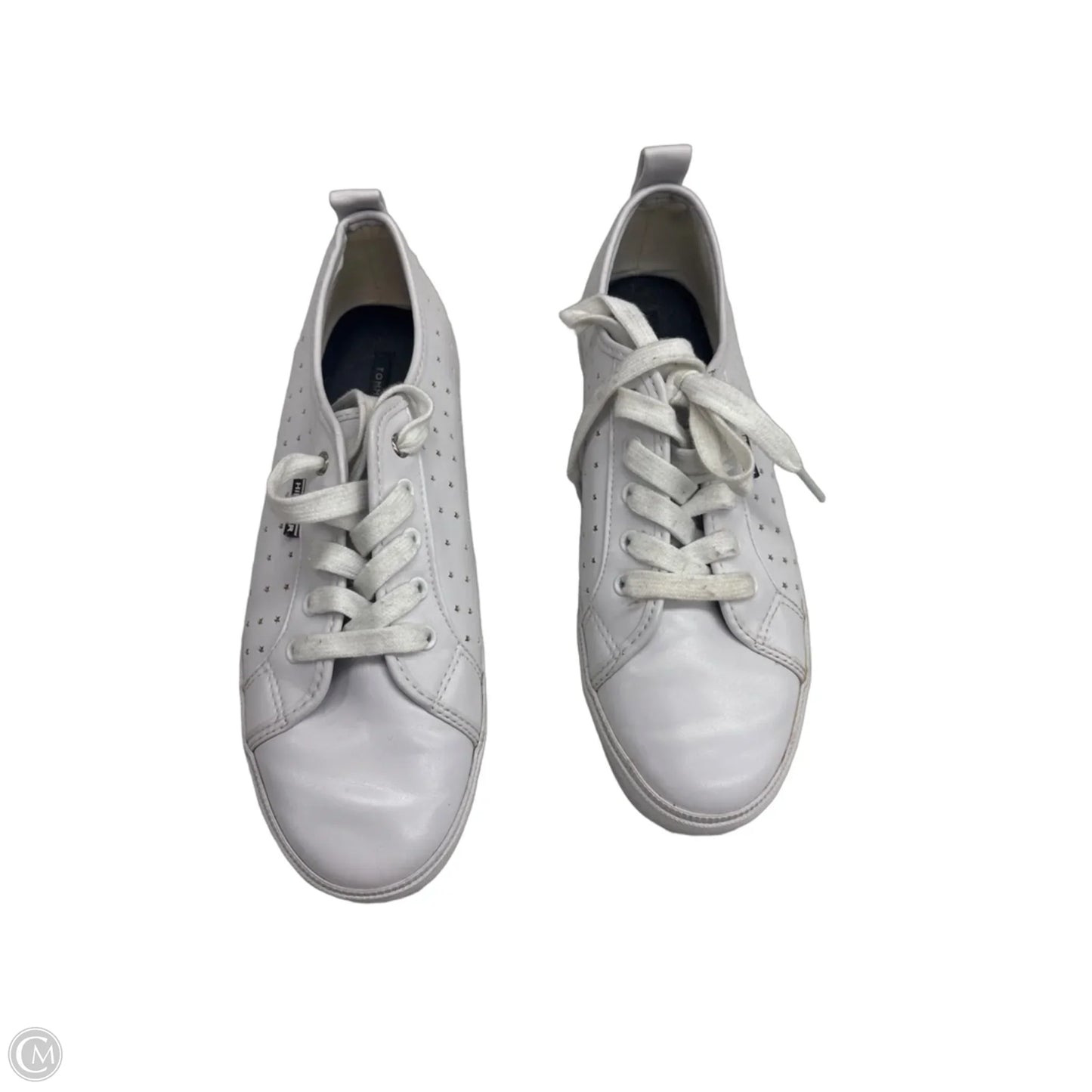 Shoes Sneakers By Tommy Hilfiger In Gold & White, Size: 9