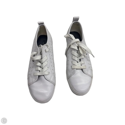 Shoes Sneakers By Tommy Hilfiger In Gold & White, Size: 9