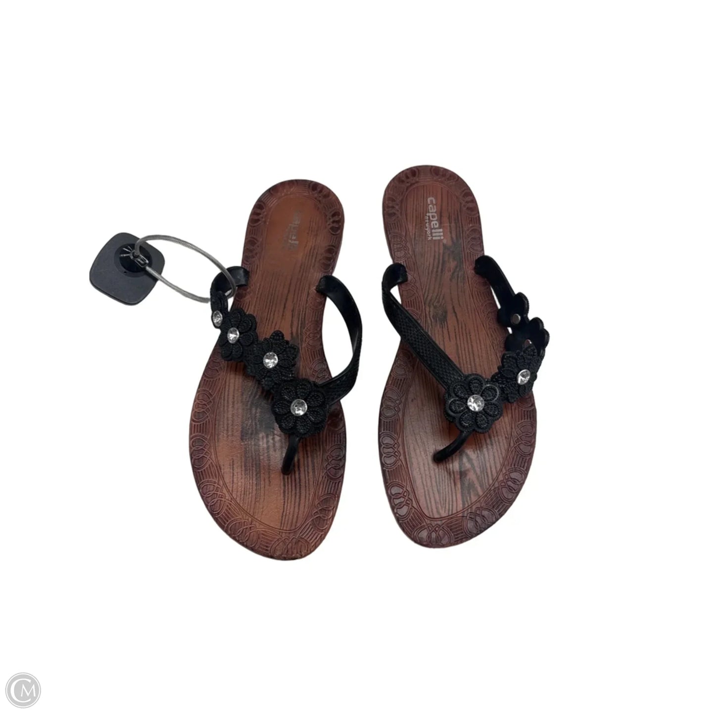 Sandals Flats By Capelli In Black & Brown, Size: 9