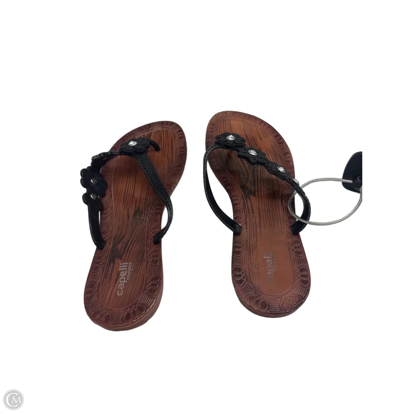 Sandals Flats By Capelli In Black & Brown, Size: 9