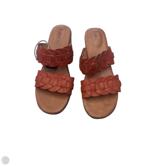 Sandals Heels Block By Boc In Brown, Size: 10