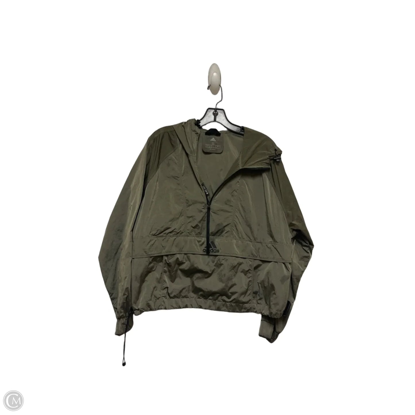 Jacket Windbreaker By Adidas In Green, Size: S