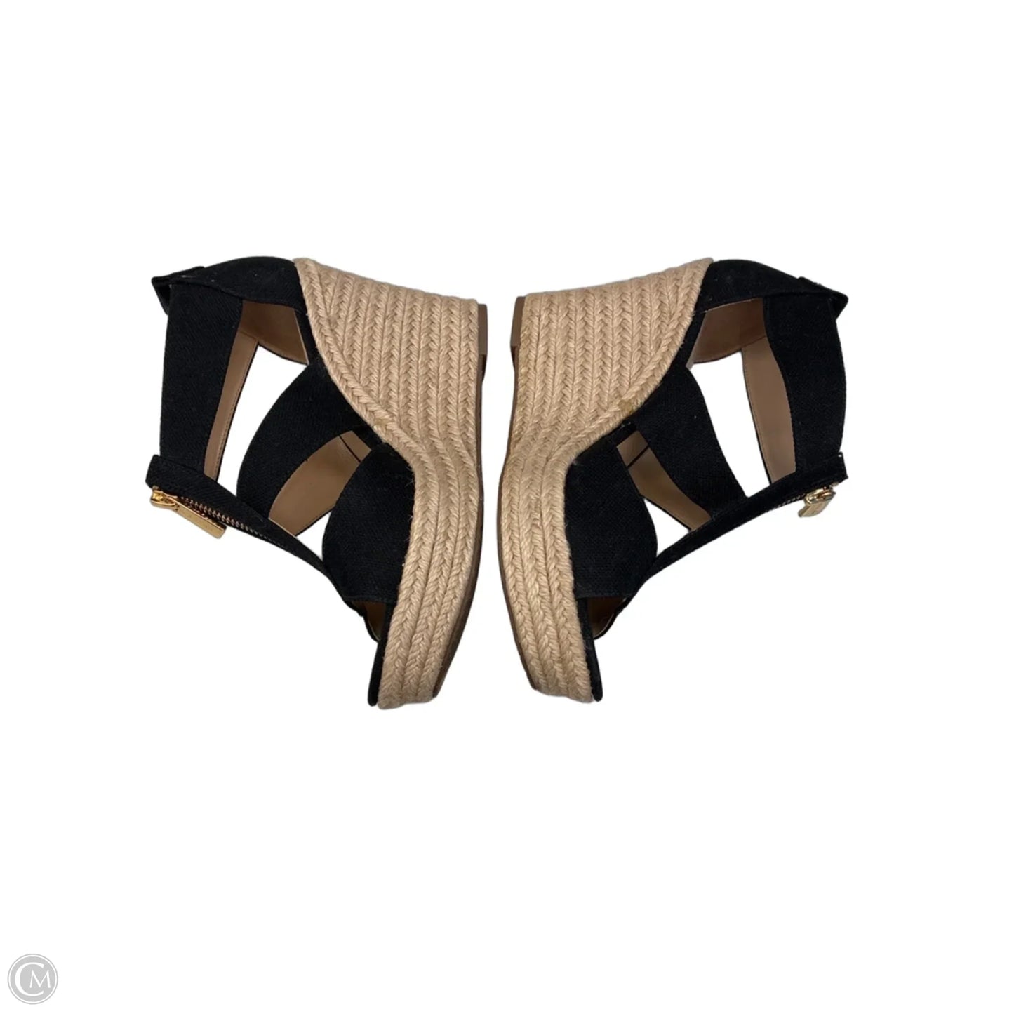 Sandals Heels Wedge By Michael By Michael Kors In Black, Size: 6.5