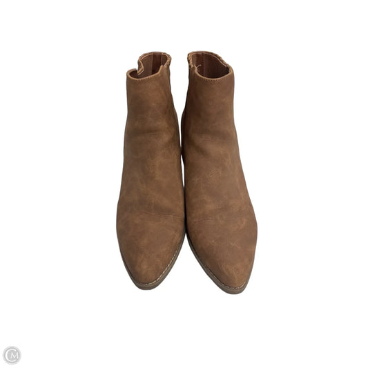 Boots Ankle Heels By Ana In Brown, Size: 11