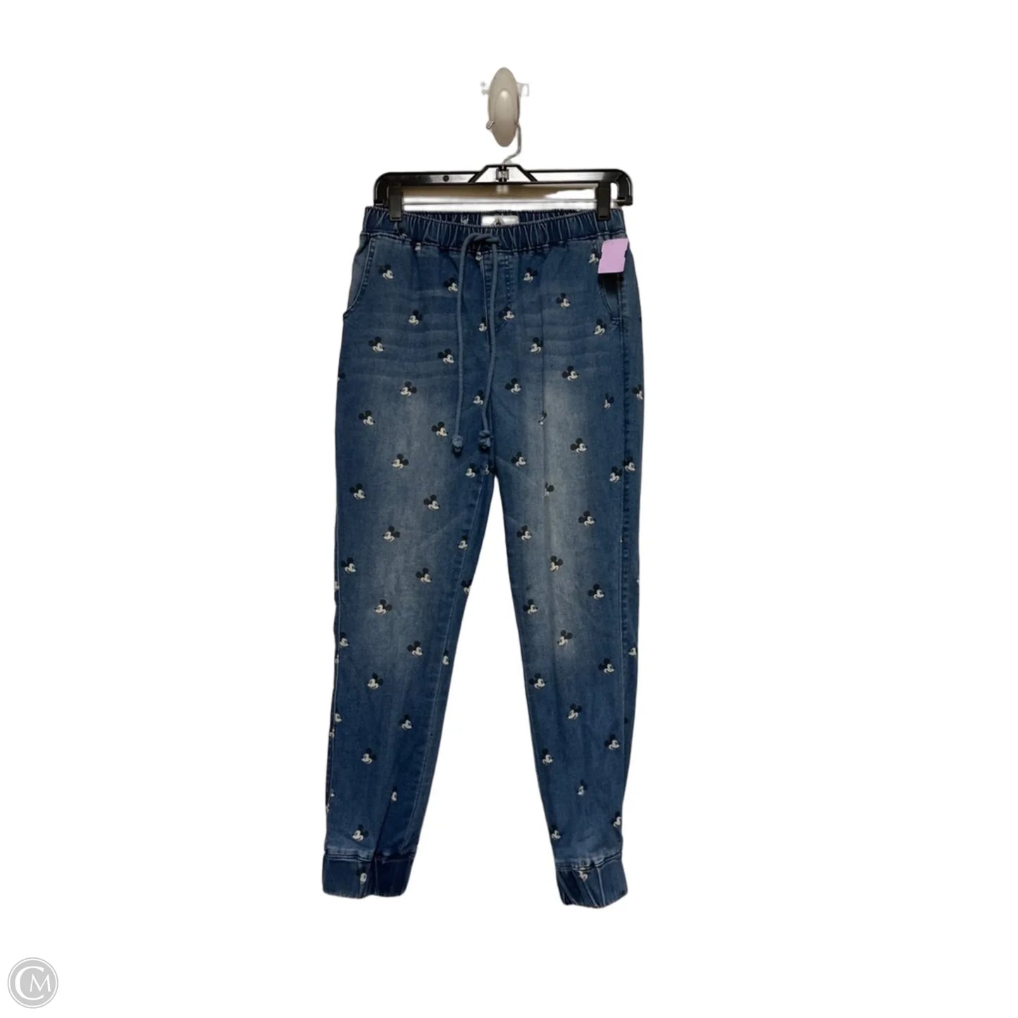 Jeans Straight By Disney Store In Blue & White, Size: 8
