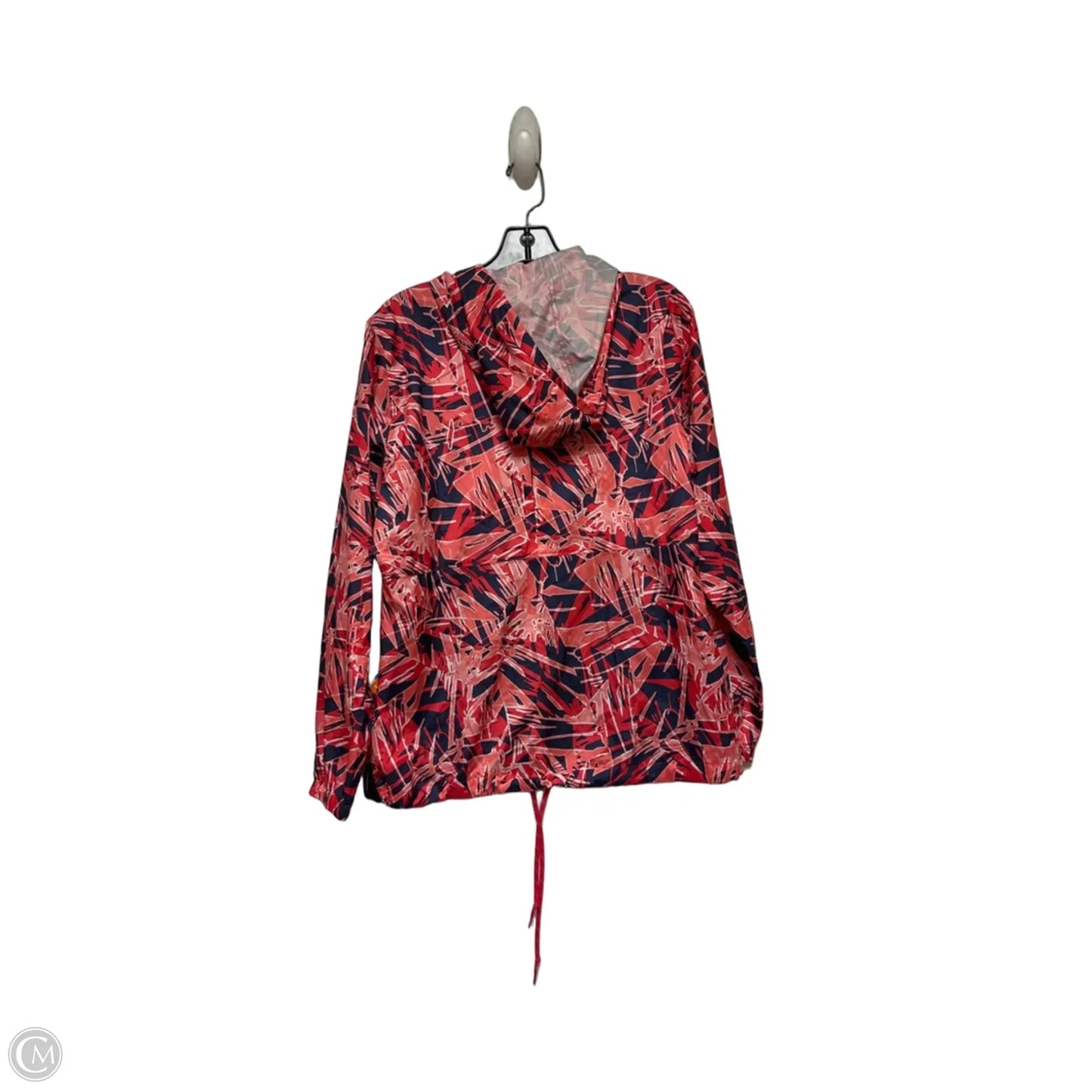 Jacket Windbreaker By Columbia In Blue & Red, Size: S