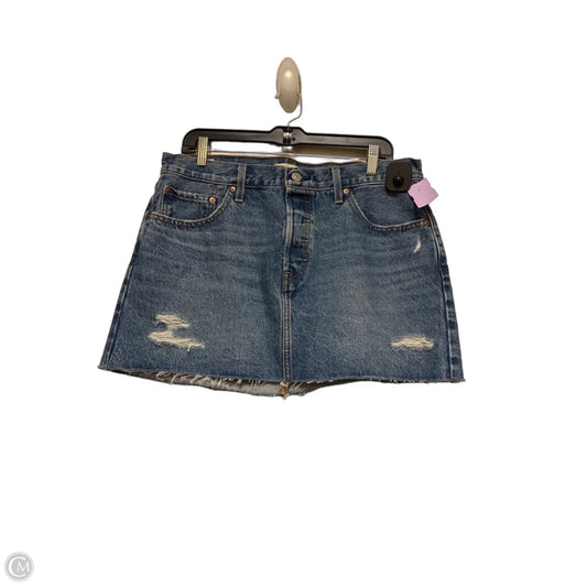 Skirt Mini & Short By Levis In Blue Denim, Size: 12