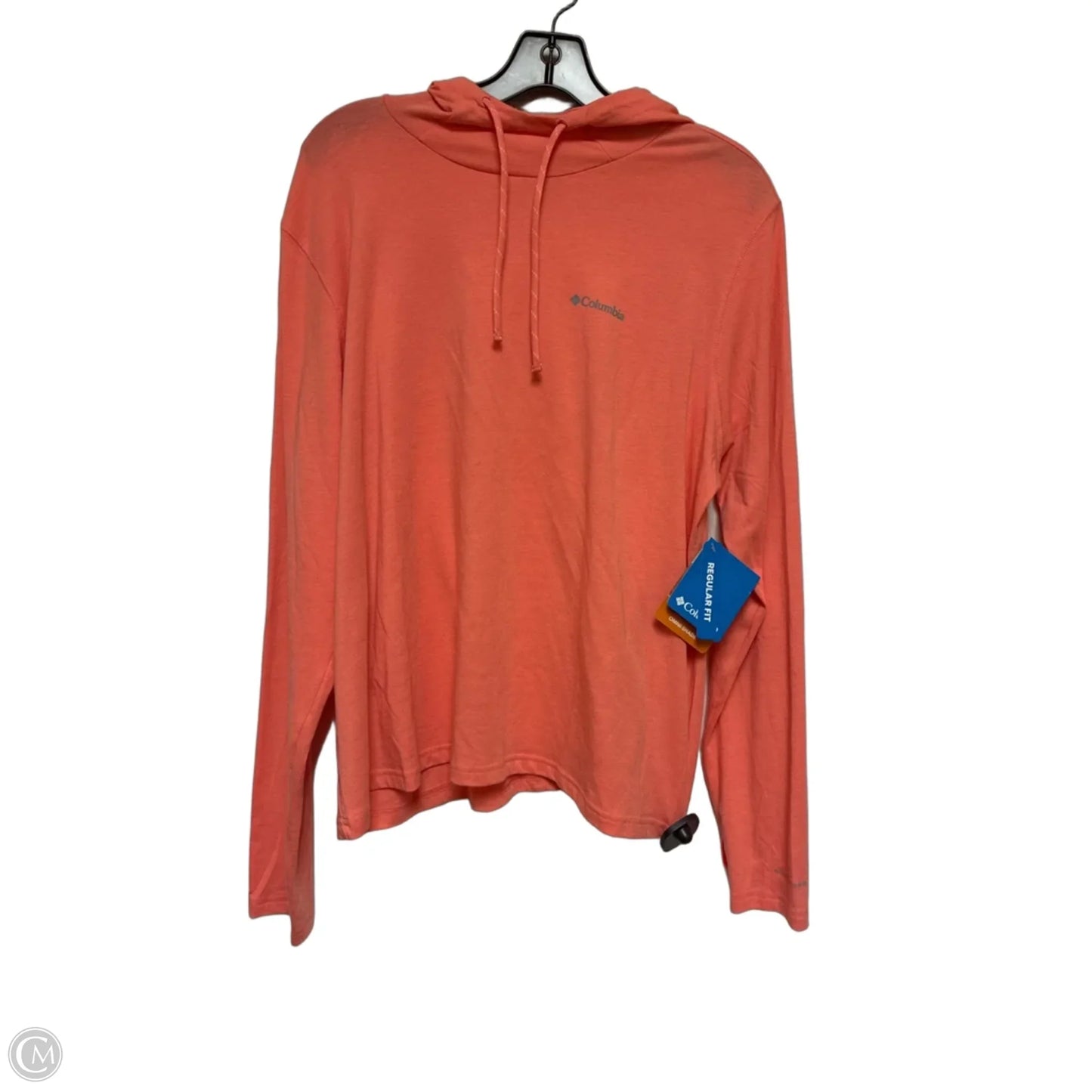 Athletic Top Long Sleeve Hoodie By Columbia In Coral, Size: Xl