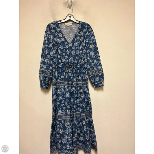 Dress Casual Midi By Loft In Floral Print, Size: Xs