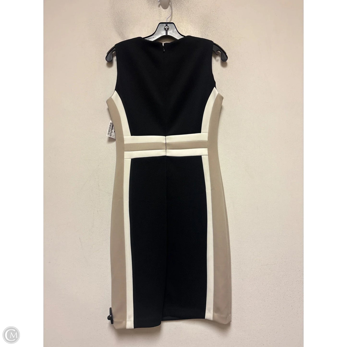 Dress Casual Short By Calvin Klein In Black & Tan, Size: M