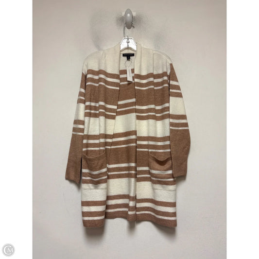 Sweater Cardigan By Banana Republic In Striped Pattern, Size: Xs