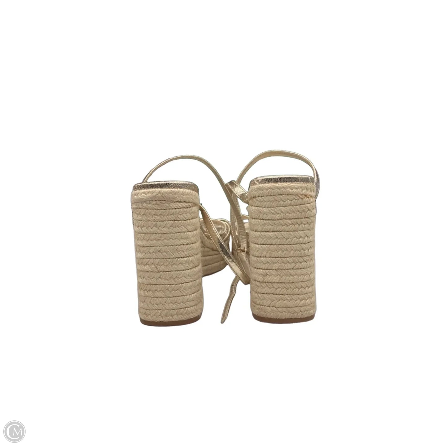 Sandals Heels Wedge By Zara In Gold, Size: 8.5