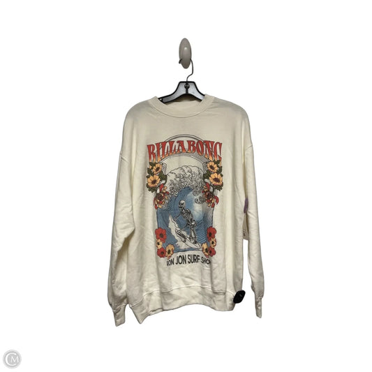 Sweatshirt Crewneck By Billabong In Cream, Size: Xs