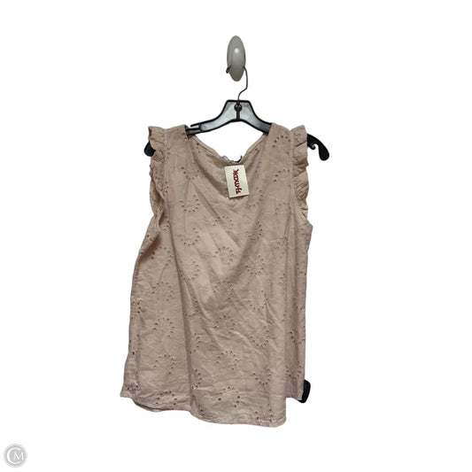Top Sleeveless By Clothes Mentor In Peach, Size: M