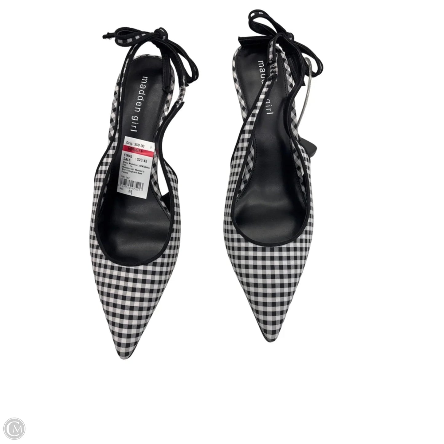 Shoes Heels Kitten By Madden Girl In Checkered Pattern, Size: 11