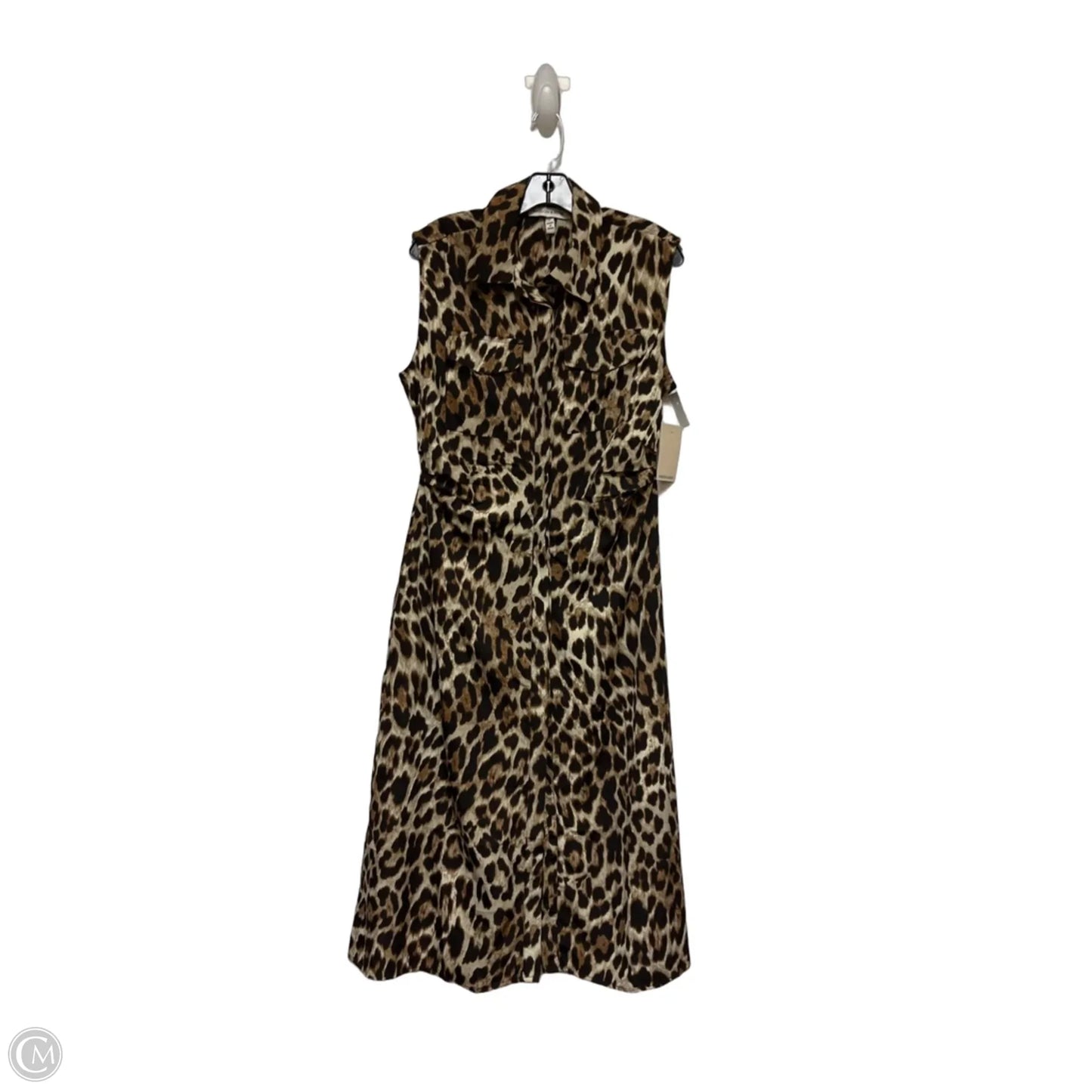 Dress Casual Midi By Clothes Mentor In Animal Print, Size: L
