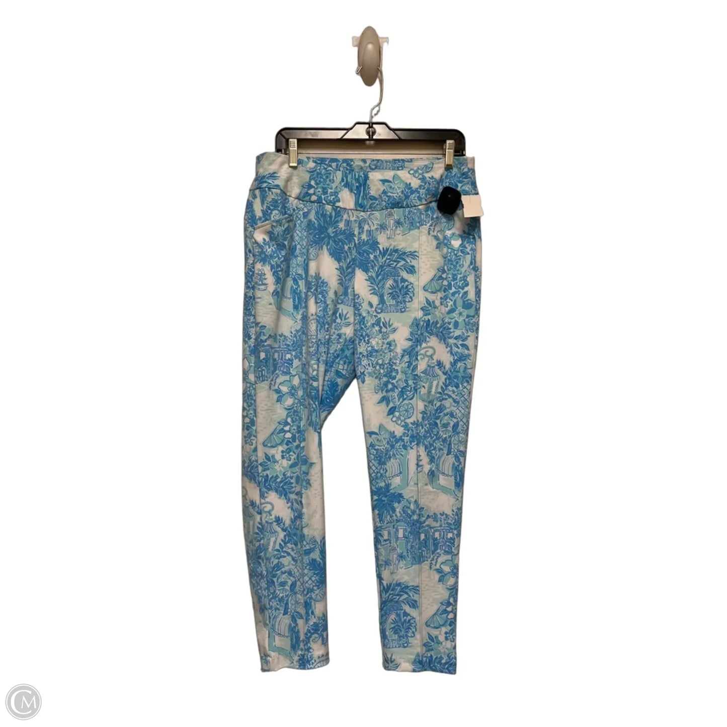 Pants Designer By Lilly Pulitzer In Blue & White, Size: 12