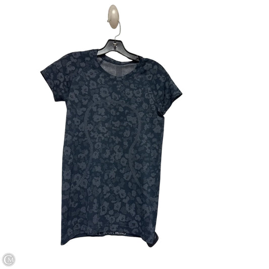 Athletic Top Short Sleeve By Lululemon In Blue, Size: 6