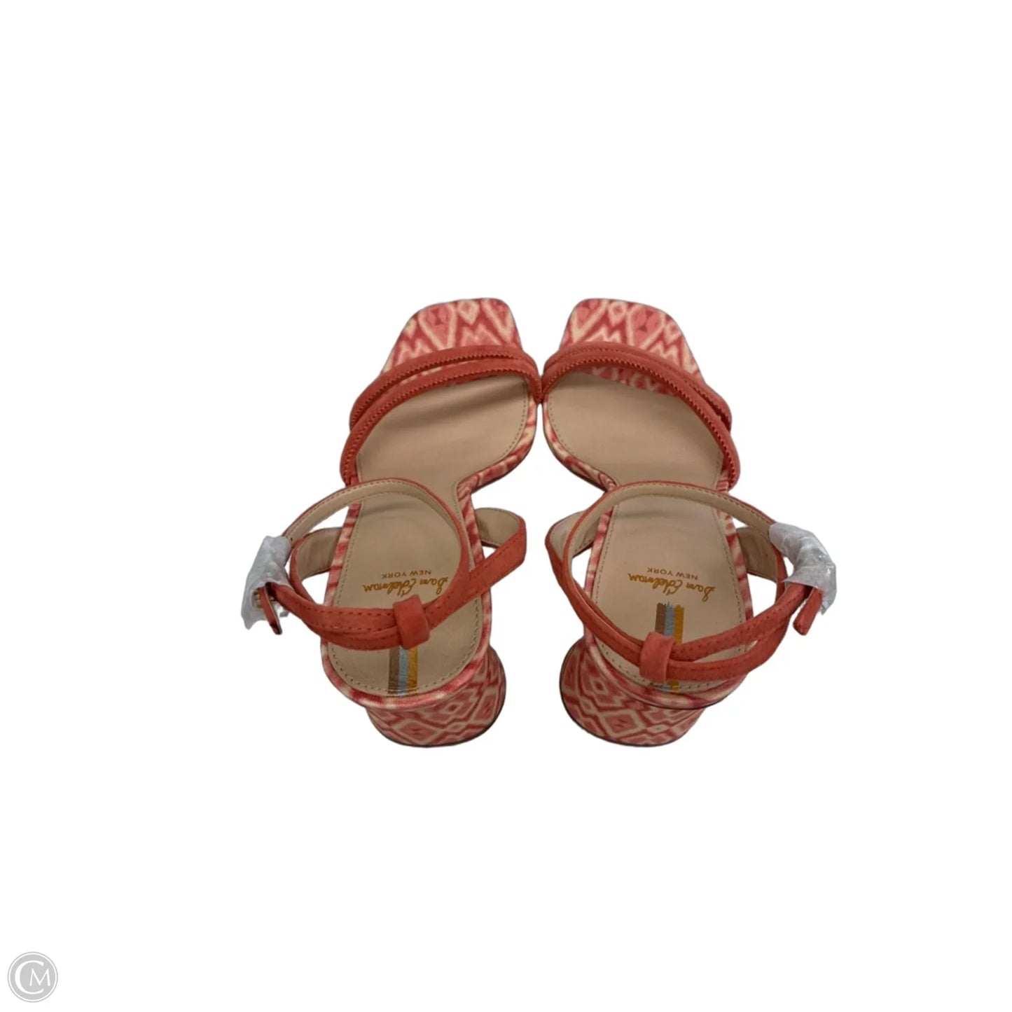 Sandals Heels Block By Sam Edelman In Pink & Tan, Size: 8.5