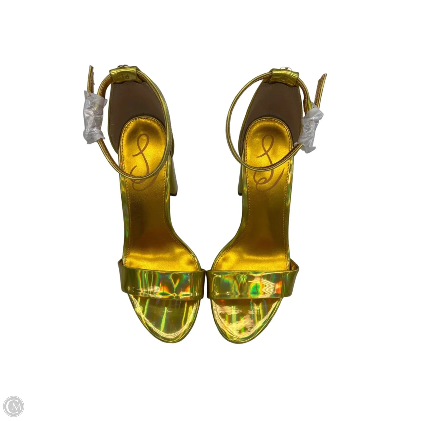 Sandals Heels Block By Sam Edelman In Yellow, Size: 6
