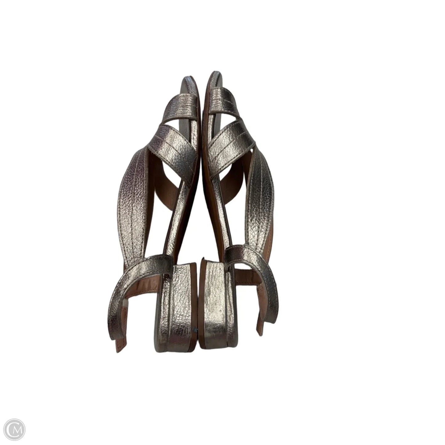 Sandals Flats By Clothes Mentor In Gold, Size: 8
