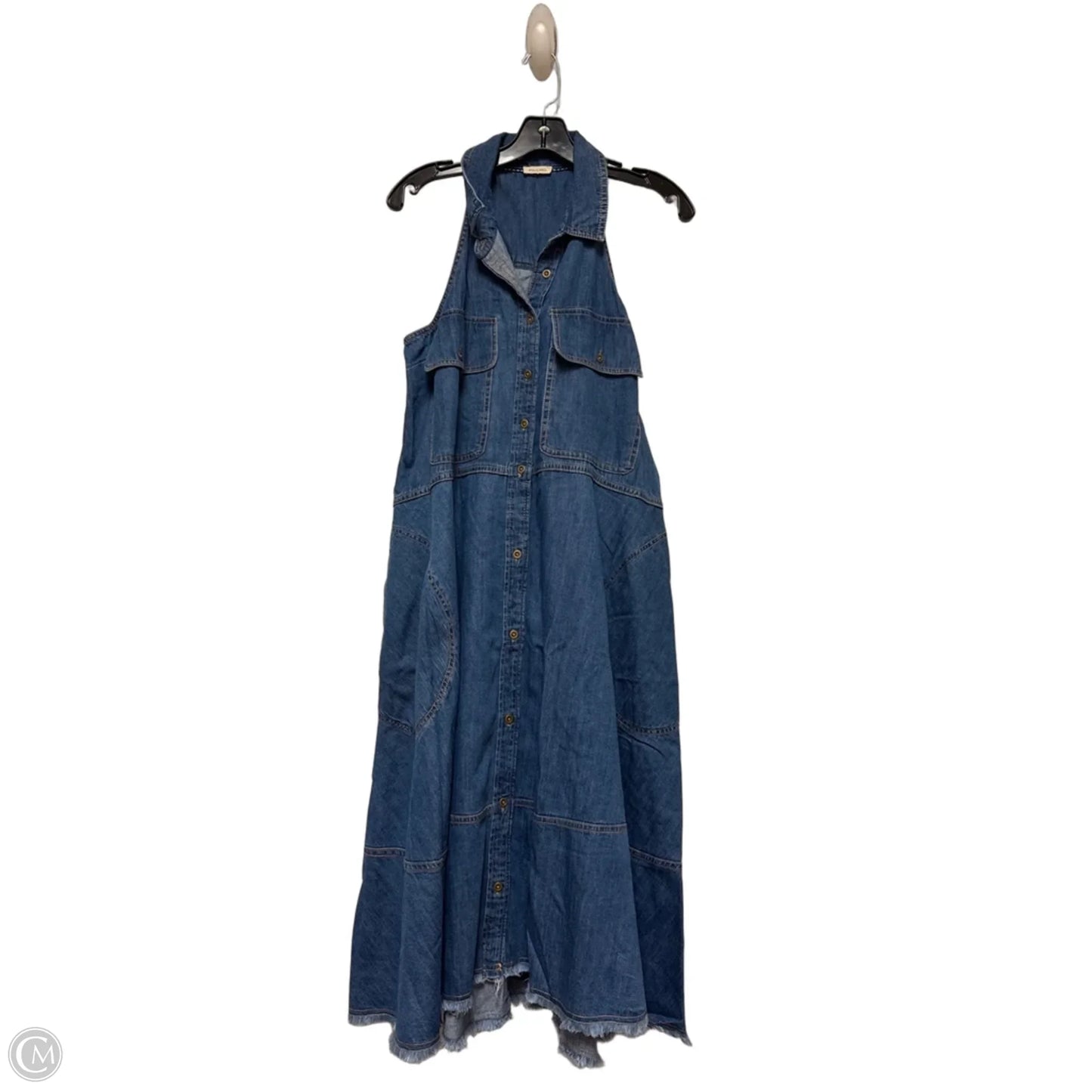 Dress Casual Midi By Pilcro In Blue Denim, Size: M