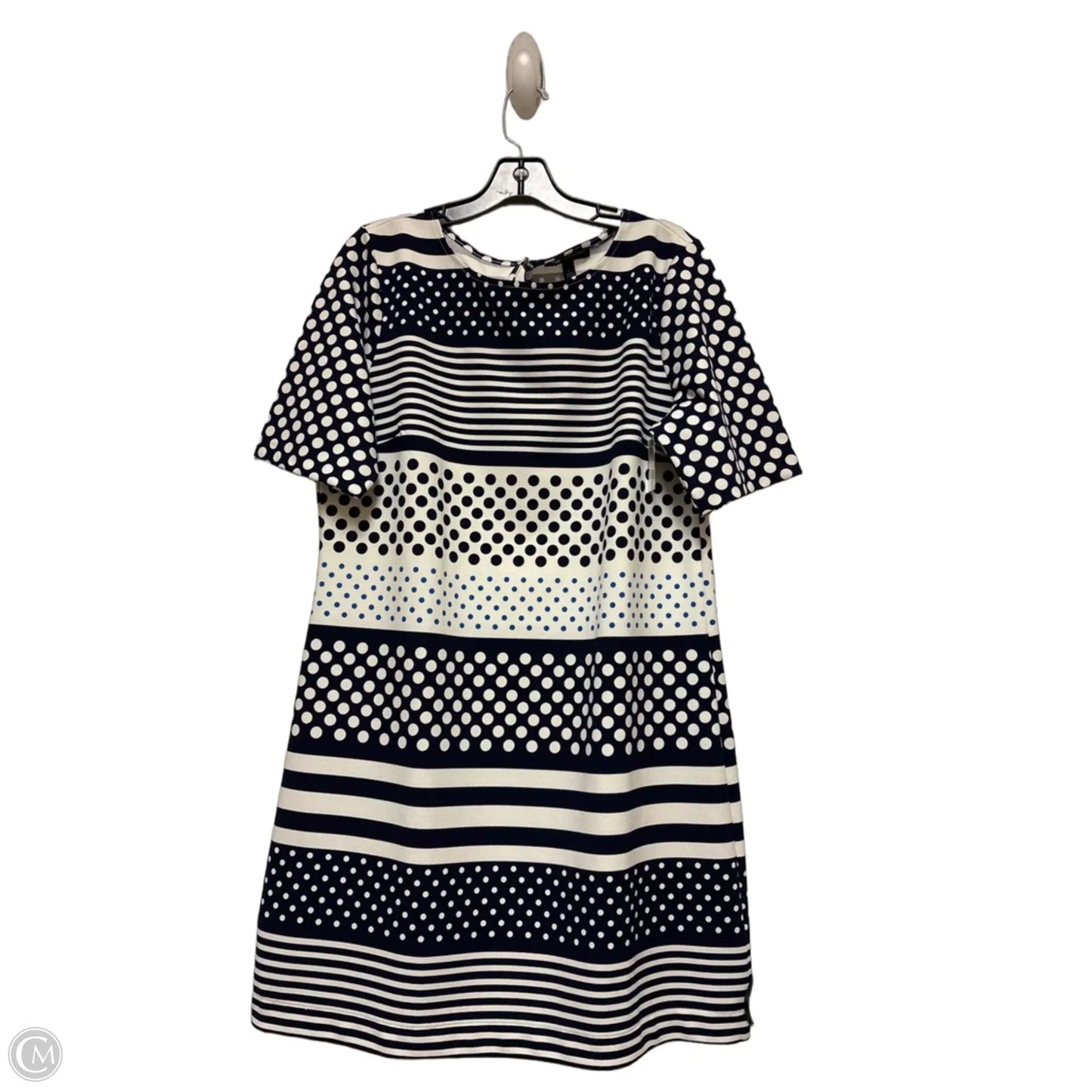 Dress Casual Short By Banana Republic In Blue & White, Size: L