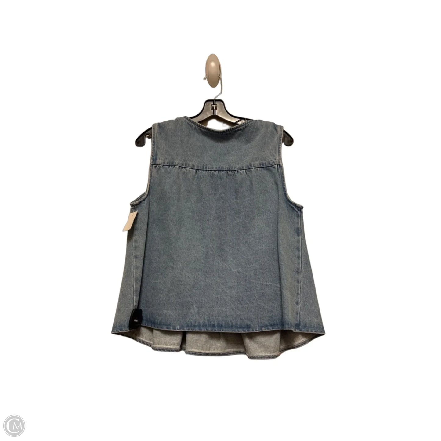 Top Sleeveless By Mare Mare In Blue Denim, Size: M