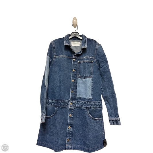 Dress Casual Short By Calvin Klein In Blue Denim, Size: Xl