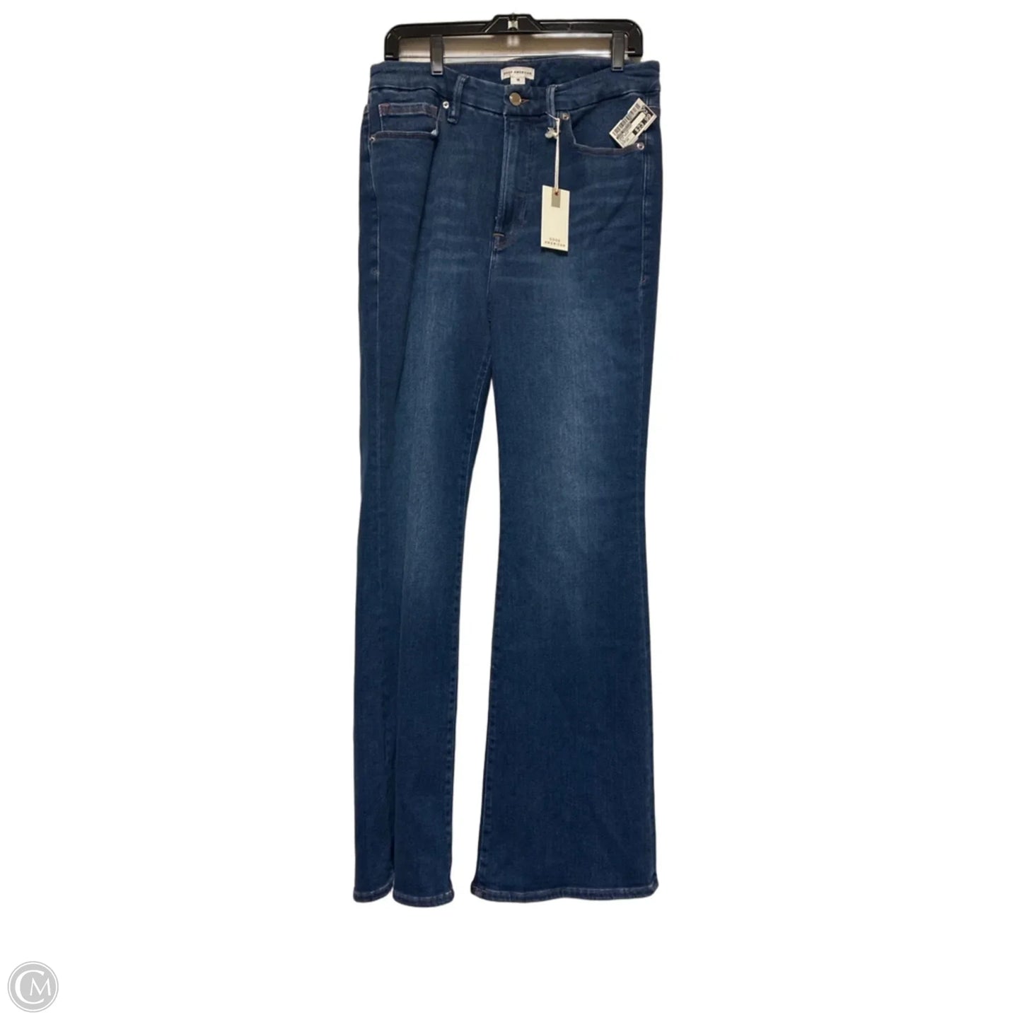Jeans Straight By Good American In Blue Denim, Size: 14