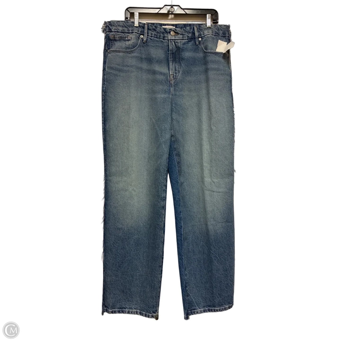 Jeans Wide Leg By Good American In Blue Denim, Size: 14