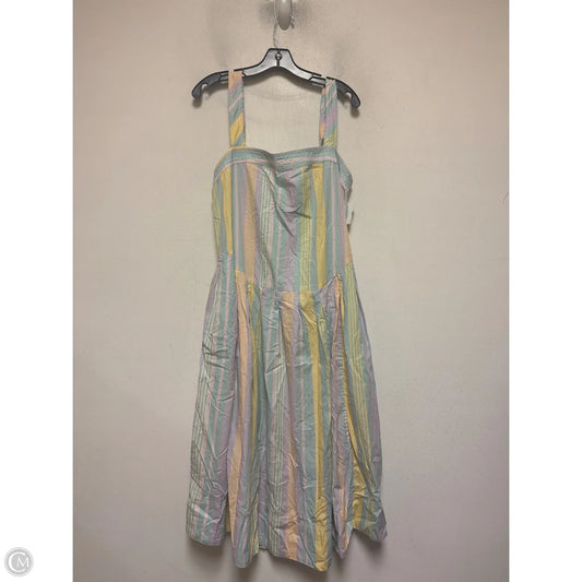 Dress Casual Midi By Free People In Striped Pattern, Size: L